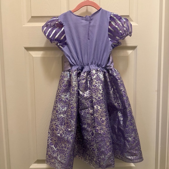 Disney Princess Rapunzel Tangled Core Purple and Pink Lace Up Dress Costume 4-6X - Picture 10 of 10